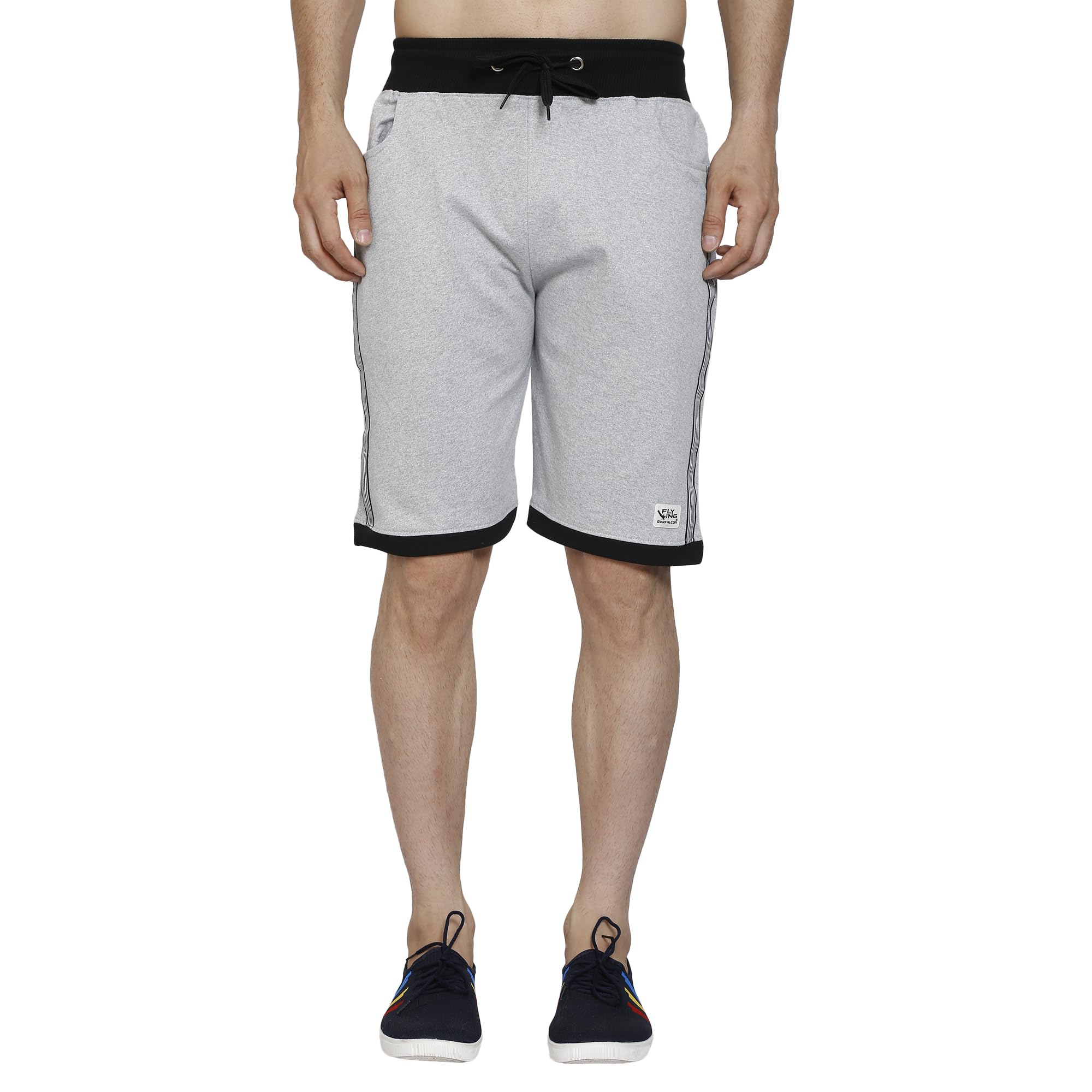 iskave Cotton Blend Casual Cut and Sew Pattern Shorts, Zipper SidePockets, Knee Length, Shorts for Men(Pack of 1)-picture-54
