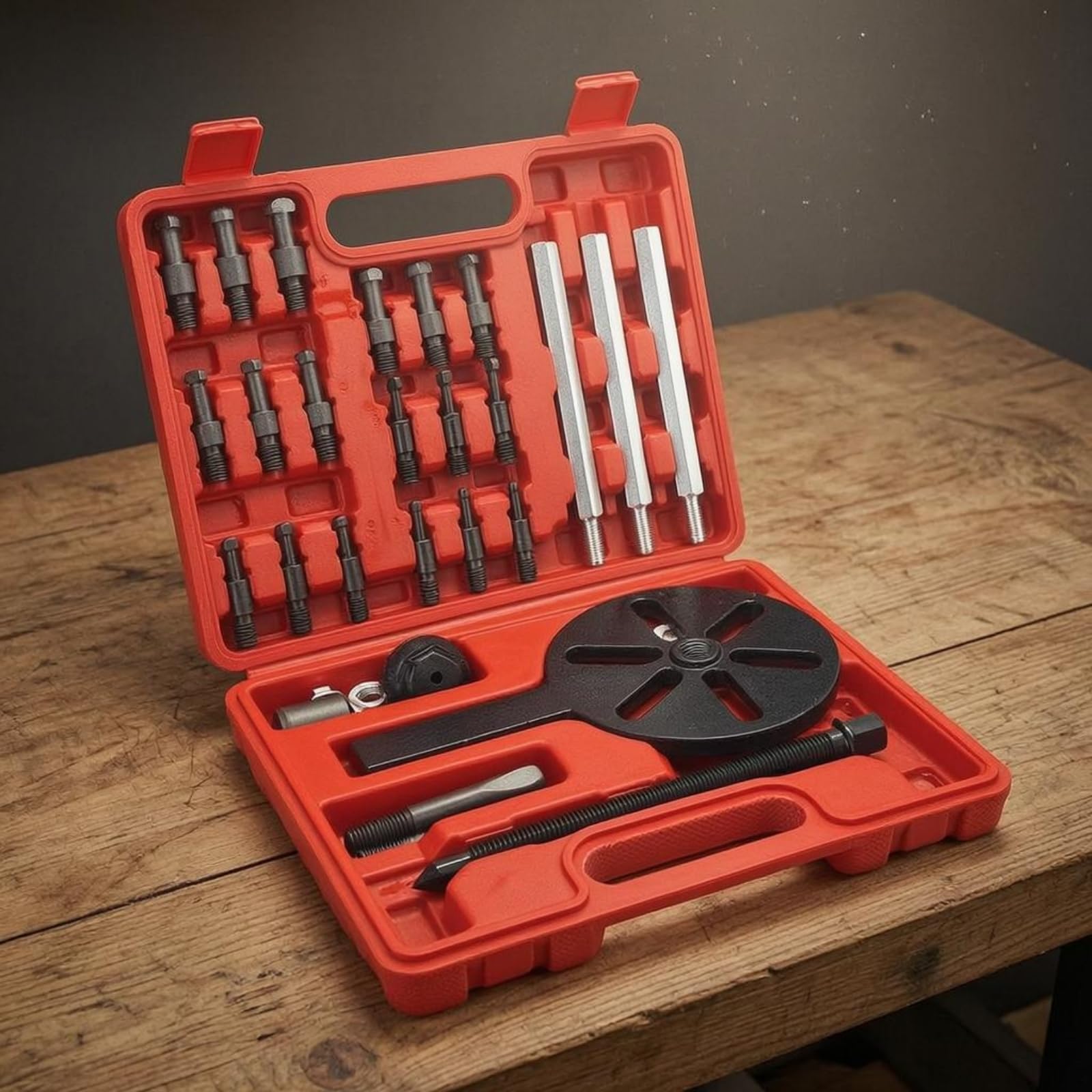 Gralara Estrattore Cuscinetti a 3 Braccetti Filettato Utensile Officina in Metallo per Manutenzione Meccanica, 18 E 1 Estrattore Universale Fosfato Grigio Con Gancio