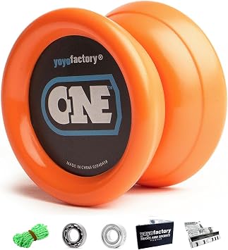 YoYo Factory ONE Yo Yo Beginner Professional Yo-Yo for Kids & Adults | Responsive Trick YoYo for Learning, Practice & Fun - Orange