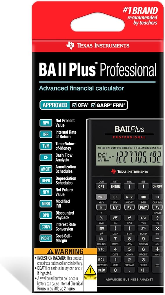 Texas Instruments BA II Plus Professional Financial Calculator