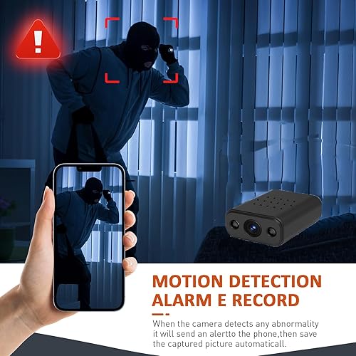 Miniatura 4 de Mini cámara de seguridad inalámbrica WiFi, cámara de niñera 4K con visión nocturna, visión remota para seguridad con iOS, teléfono Android