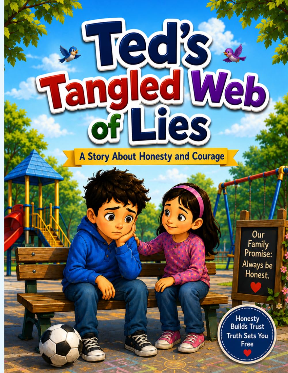 Ted's Tangled Web Of Lies: A children's story about Honesty, Courage and Telling the Truth (Little Moral Stories for Growing Hearts)