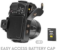 Vista 4 de MegaGear Ever Ready - Funda protectora de piel para cámara Nikon COOLPIX P900, Nikon COOLPIX P900S (MG532)