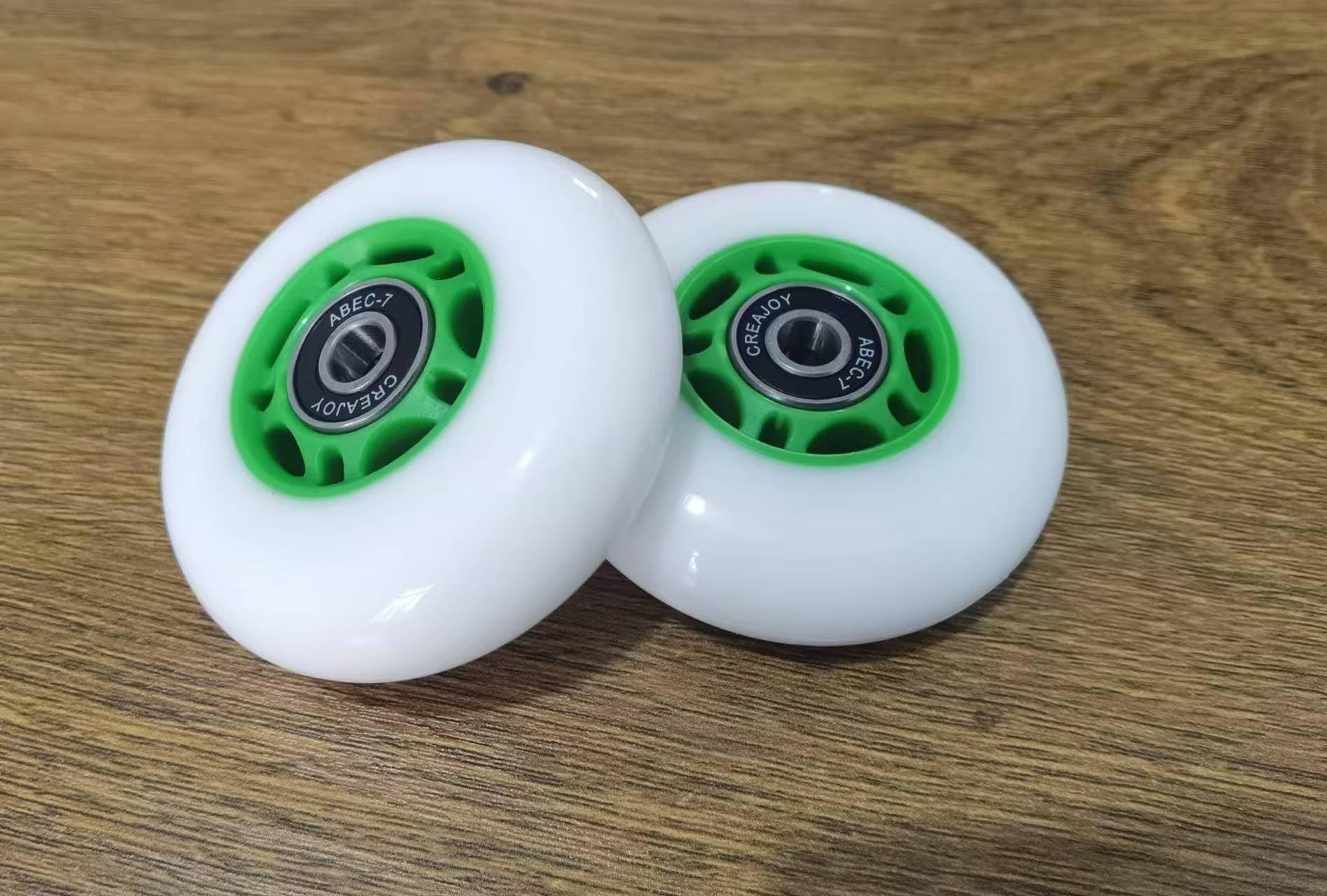 RipStik Casterboard Replacement Wheels, 76mm with Bearings, High Rebound, Set of 2 (Green)