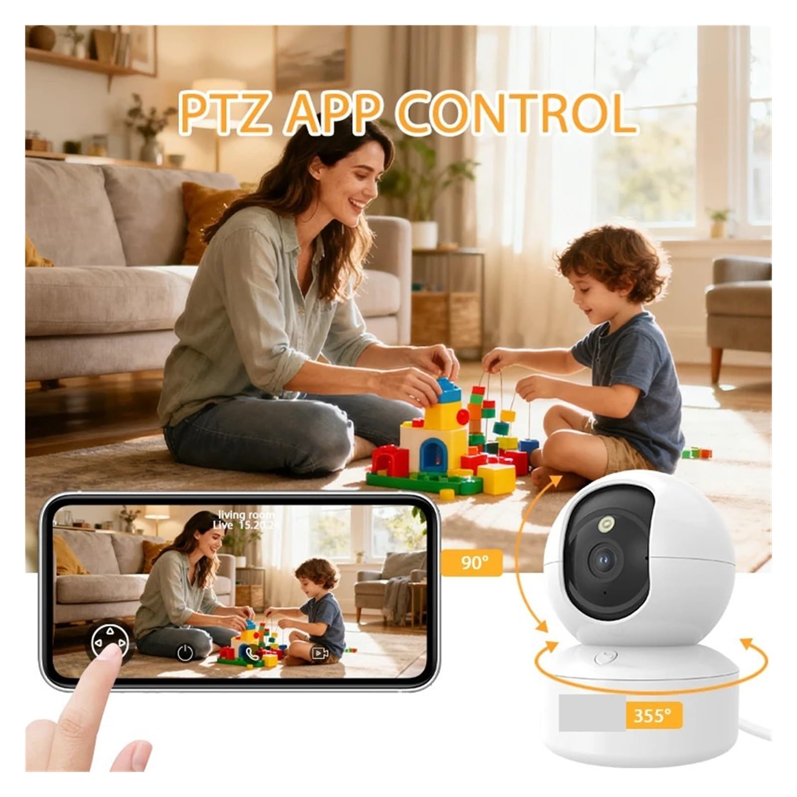 Caméra PTZ WiFi Double Bande intérieure for bébé