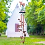 Chimes à vent de porc pour l'extérieur,Cadeaux à vent pour femmes/hommes/sympathie Cadeau/mémorial Cadeaux d'anniversaire de fête Cadeaux à vents métalliques pour les femmes/intérieurs,Décor de patio,Décorateur de jardin,Décour de cour,Décasseur de maison,Porch