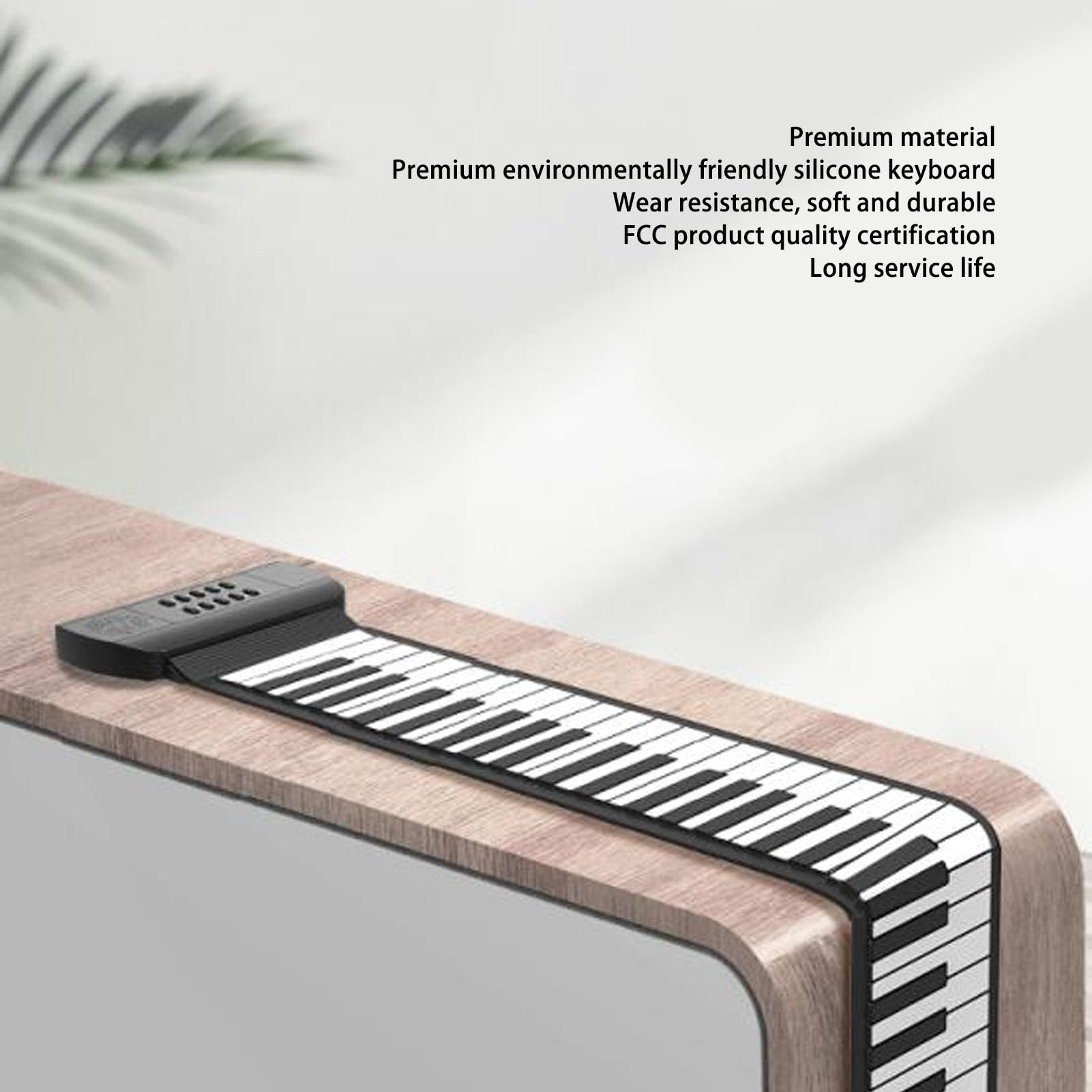 Pianoforte Roll Up 61 Tasti, Pianoforte Elettronico Portatile con Registrazione, Tastiera Pianoforte Roll Up Flessibile per Bambini Principianti, 16 Toni Diversi, 6 Brani Demo,