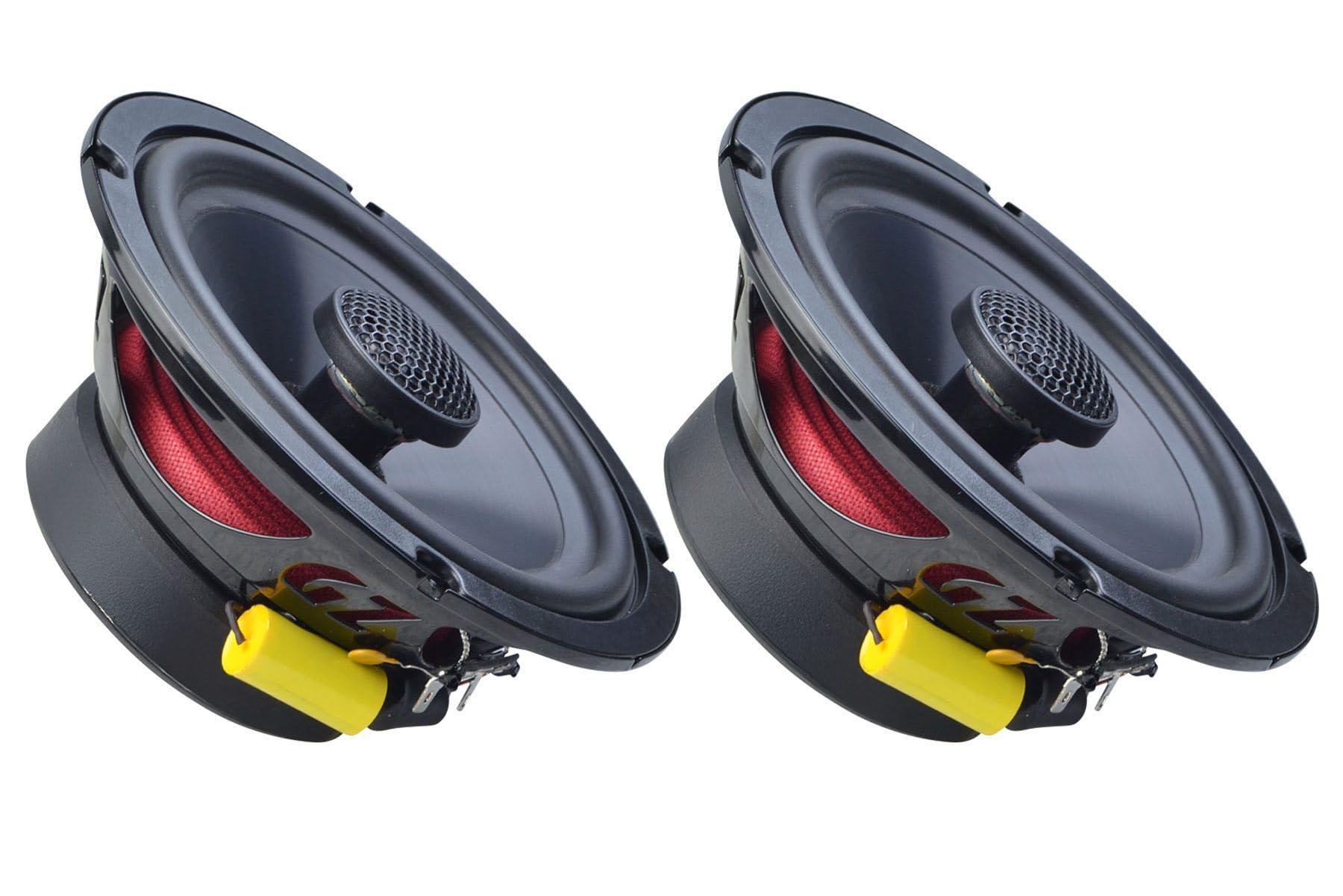 Lautsprecher Boxen Einbaupaket für Gro, Zero GZRF 65SQX kompatibel mit Renault Trafic III vorne | 2X Tief-Mitteltöner mit integriertem Hochtöner 140W MAX