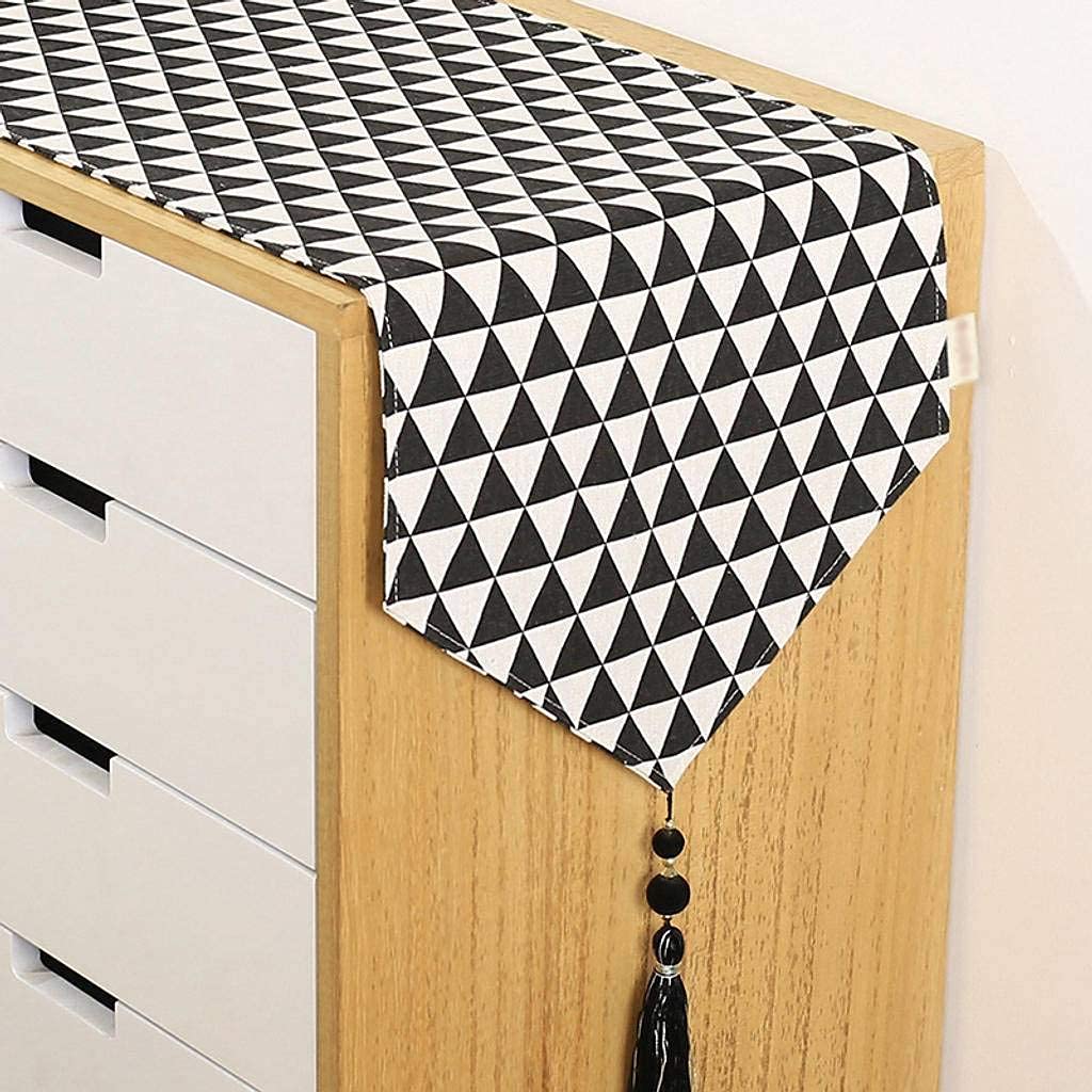 Chemin de table nordique coton lin pour sublimer votre table basse
