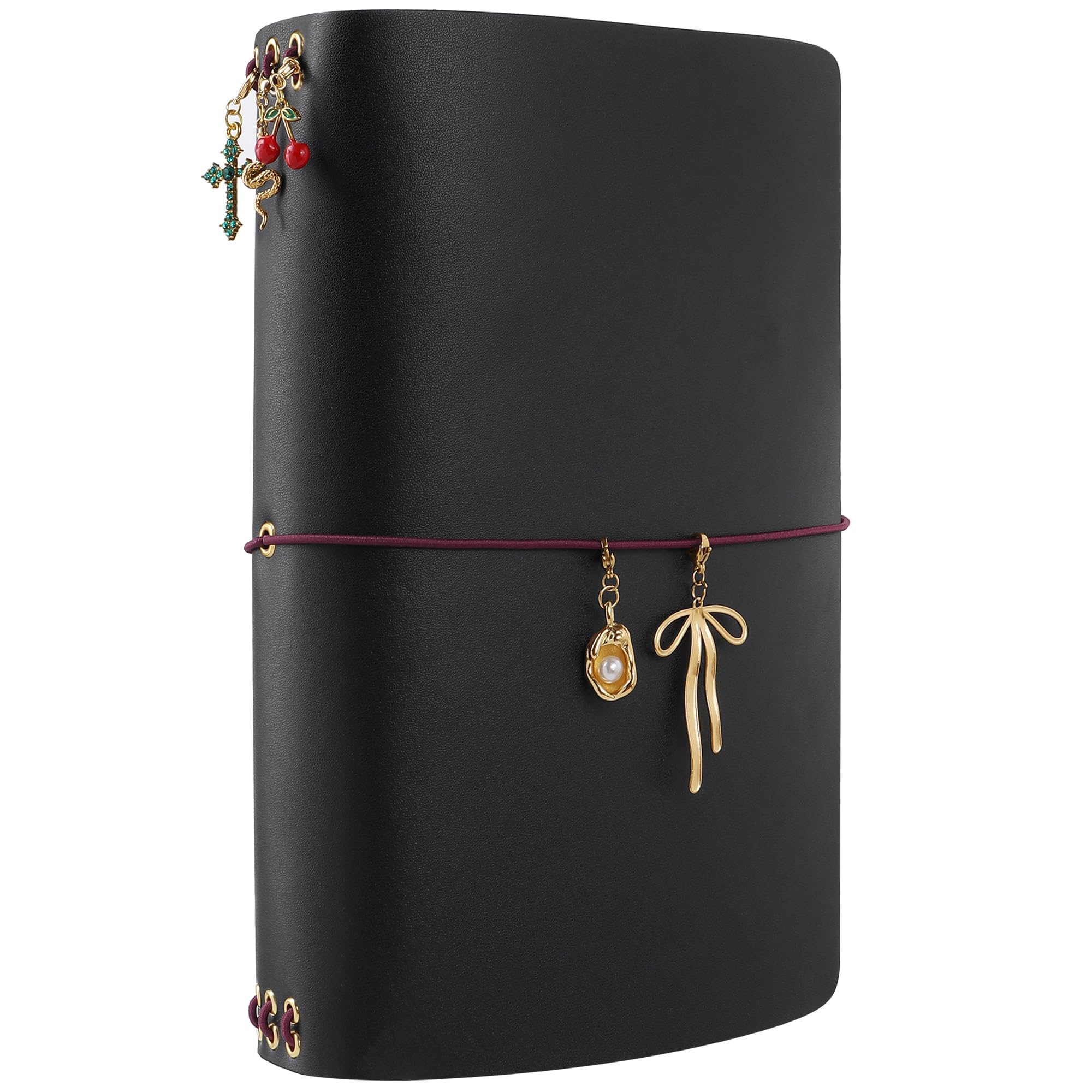 Litvana Leather A5 Travelers Notebook Journal Planner Cover with Charms โ image 1