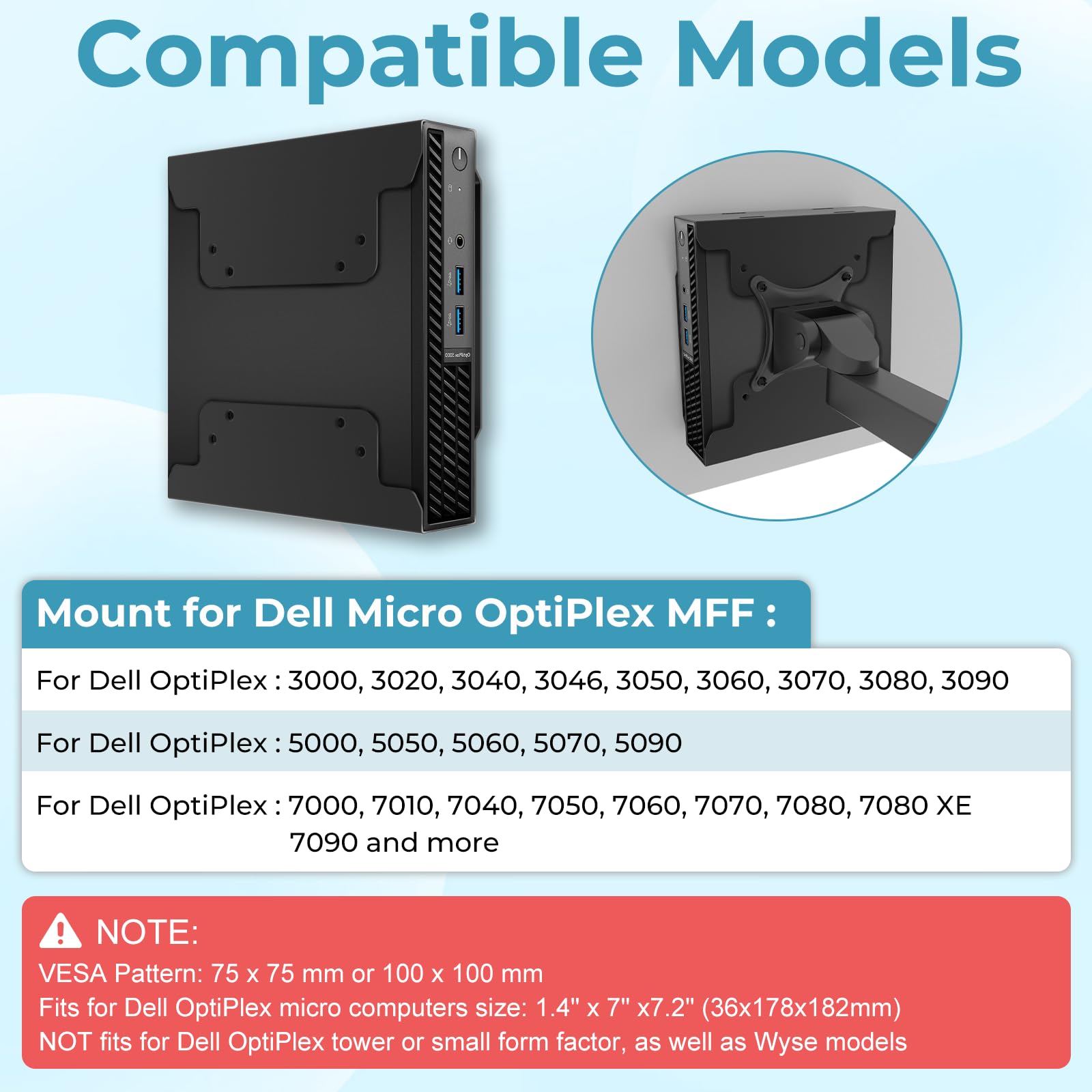 Amazon.co.jp: Dell用ミニPCマウント ペンホルダー付き VESA 壁 デスク