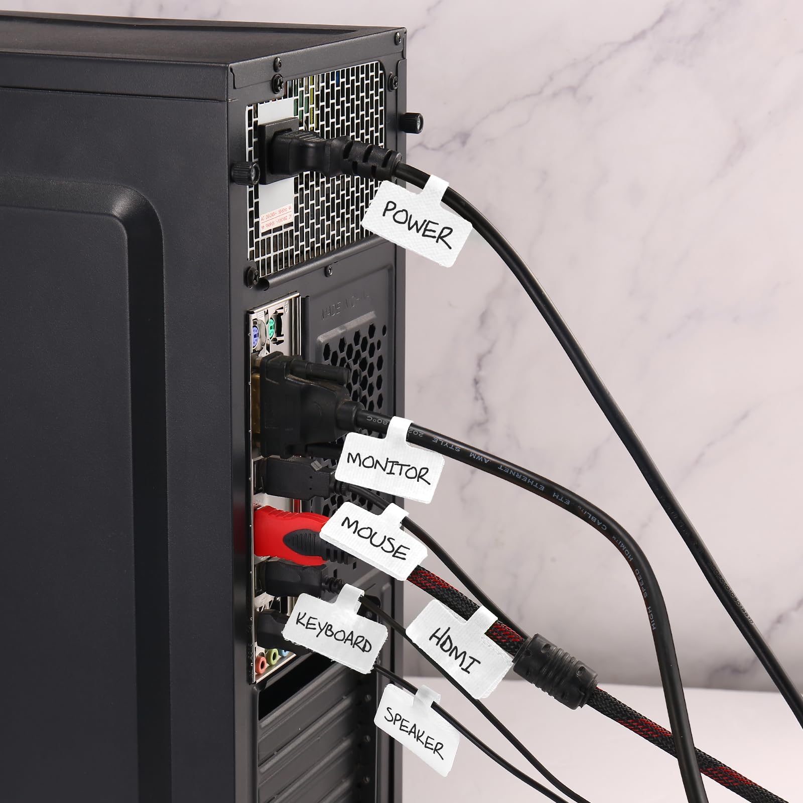 Etichette Per Cavi Trilancer - 35 Pezzi Multicolore, Riutilizzabili, Per Organizzare Fili E Cavi