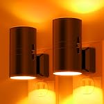 L LOHAS LED Night Light Plug in, [2 Pack] Modern Night Light, Dusk to Dawn Sensor, 0-100LM Adjustable Brightness, Soft White 3000K, Dimmable Night Lights with Light Sensor for Hallway Bedroom Stairway