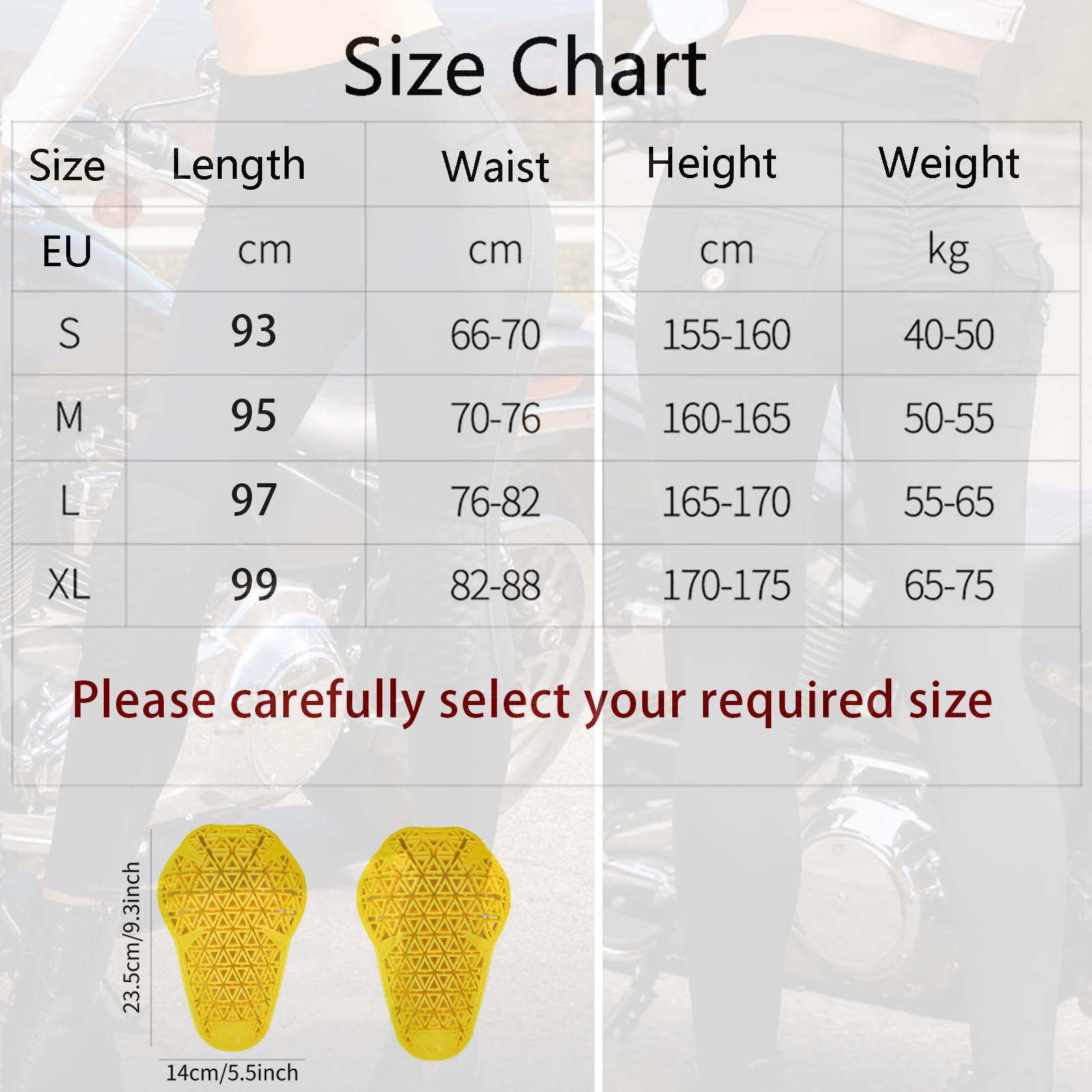 ARMAAN Leggings Moto Donna Protettivi con Protezioni Rimovibili Omologate CE Pantaloni Caldi A Vita Alta Foderati in Pile per Moto Ciclismo Fitness E Uso Quotidiano Autunno Inverno