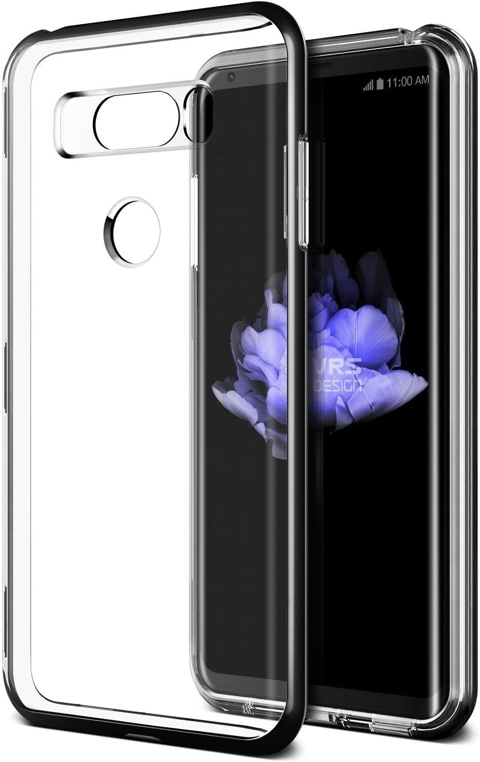 VRS DESIGN Case for Google Pixel 2 XL Crystal Bumper Metal Black Color