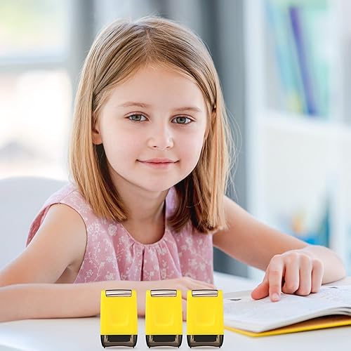 Miniatura 6 de Teling 3 sellos de rodillo de práctica de línea de escritura a mano, autoentintados, sellos de profesores, tiras de oración, práctica de escritura a