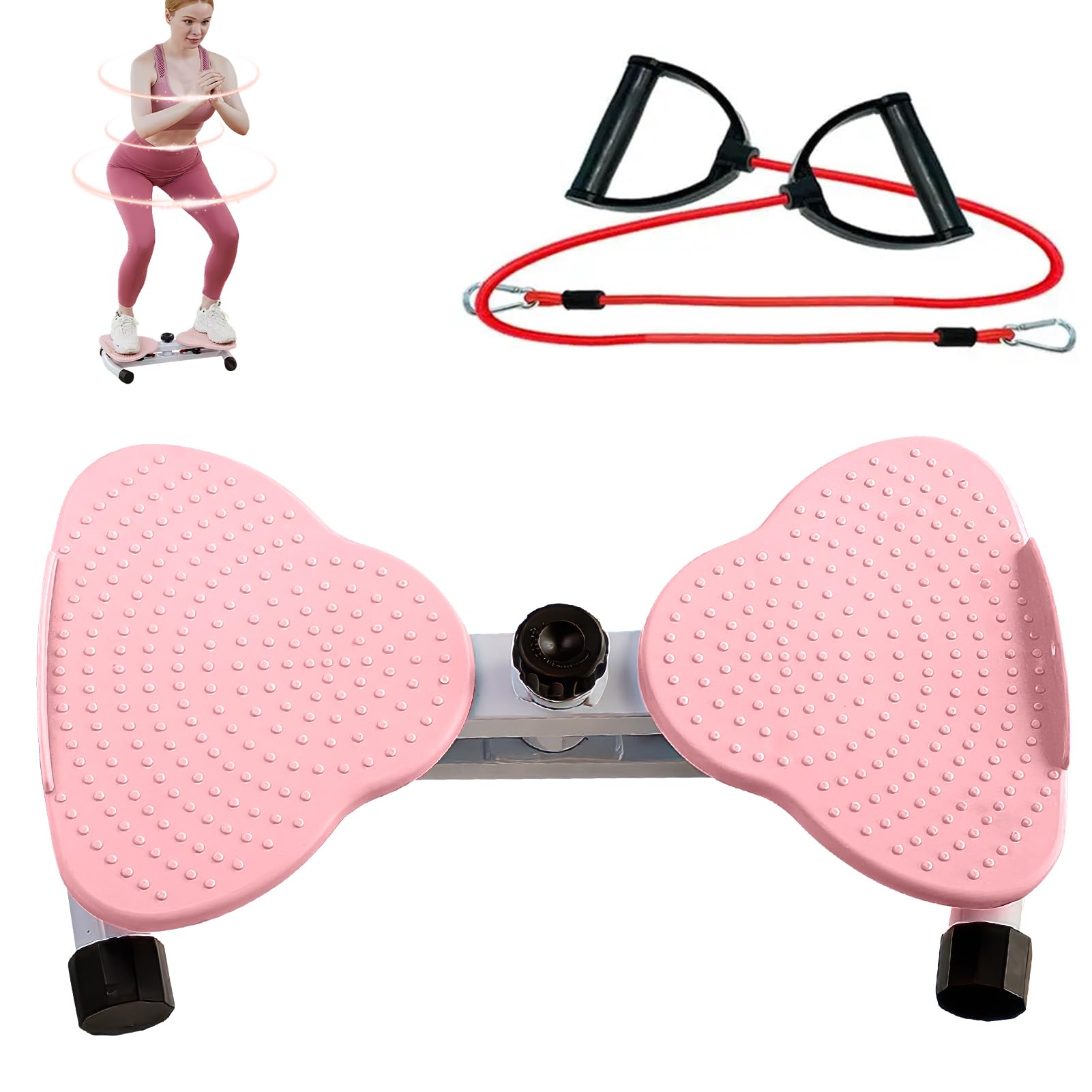 Disque de torsion de la taille, Exerciseur abdominal vertical avec station d'étirement pour massage des pieds, aérobic, exercice des hanches et de la taille, disques de torsion