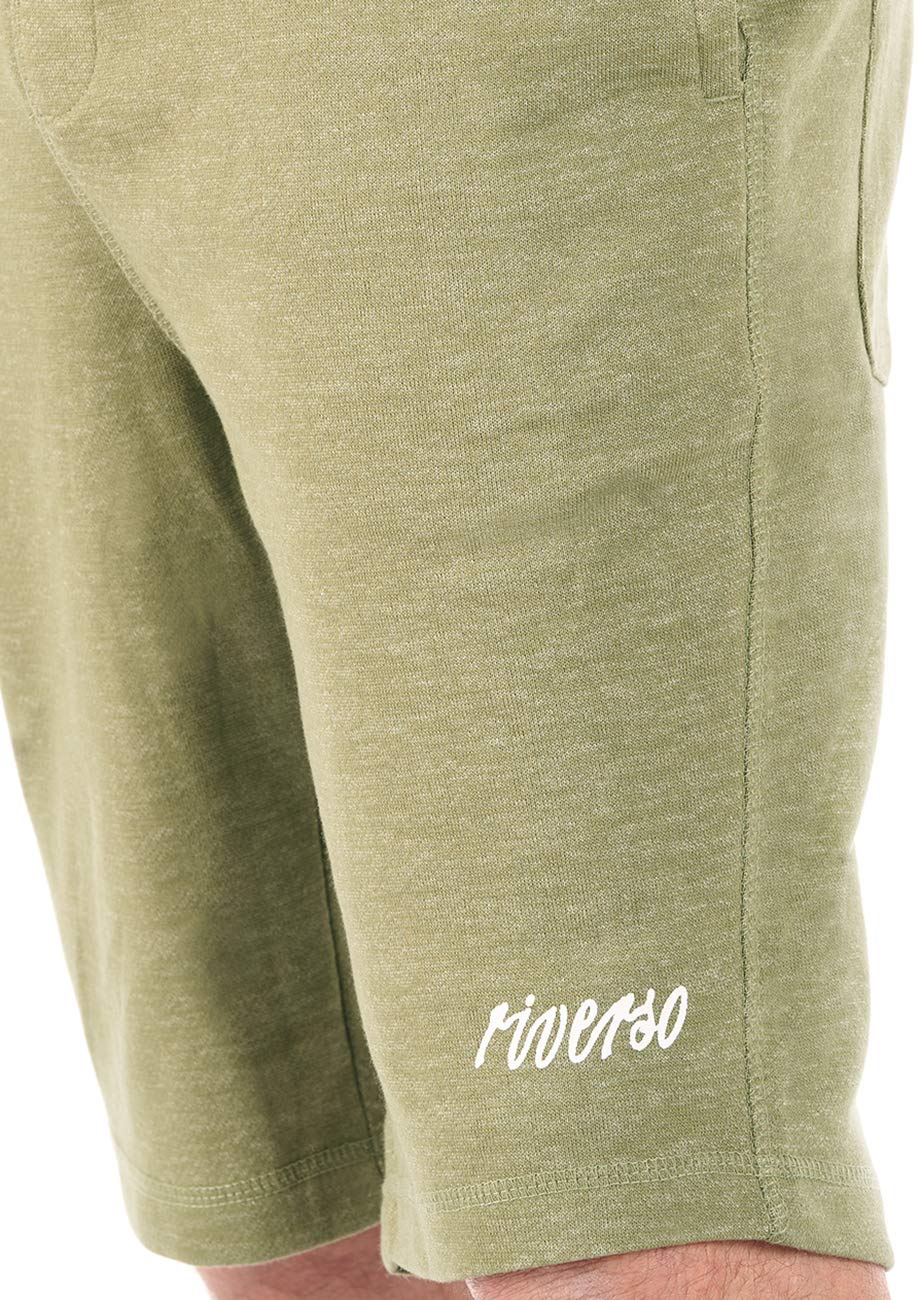 riverso Męskie szorty dresowe RIVMike 2 szt. krótkie spodenki bermudy, letnie spodenki sportowe, bawełna, czarny, niebieski, czerwony, oliwkowy, szary, S M L XL 2XL 3XL 4XL 5XL