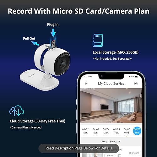 Miniatura 7 de SONOFF Cámara de vigilancia inteligente WiFi 1080P para interiores, cámara de seguridad para el hogar, mini cámara, seguimiento móvil para bebés y