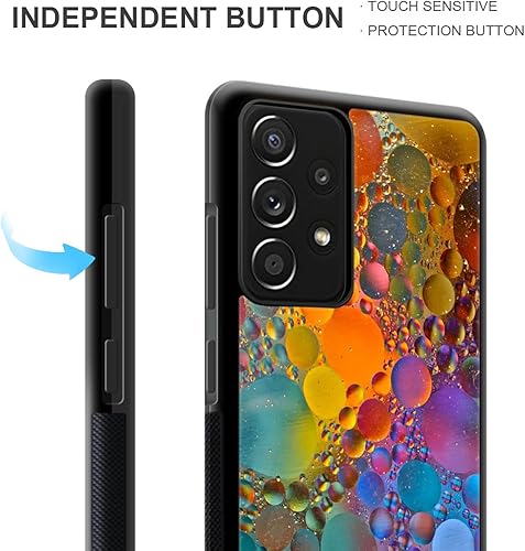 Miniatura 4 de CARLOCA Funda compatible con Samsung Galaxy A53 5G, diseño gráfico de identidad de mármol de gotas coloridas, a prueba de golpes, antiarañazos, para
