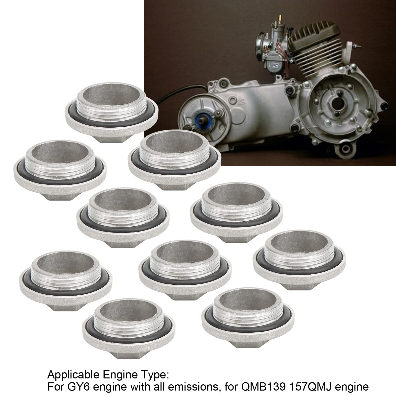 Oil Drain Bolt 10Sets Motorcycle Oil Sump Drain Plug Bolt