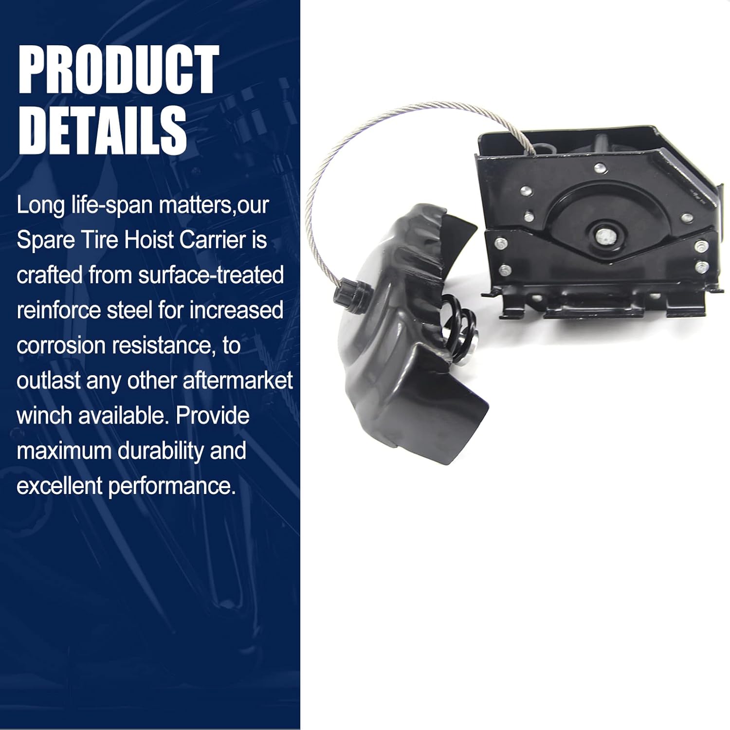 Spare Tire Hoist Winch Carrier Holder Replacement for 2001-2018 Chevrolet Tahoe and GMC Yukon 2001-2014 Suburban 1500 2500 2007-2013 Chevy Avalanche 2002-2018 Cadillac Esclade 924-517