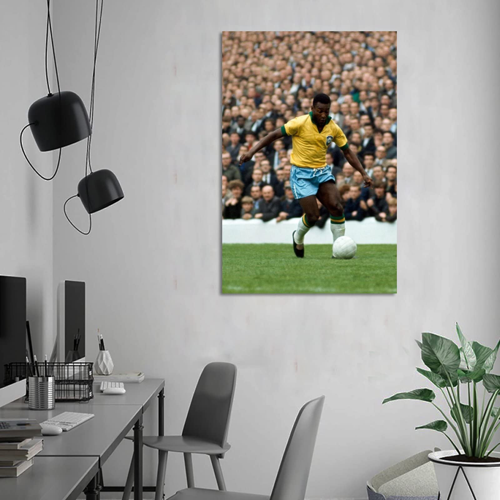 Póster De Fútbol Vintage Pelé 1966 - Tamaño A3, Impresión De Arte, Estilo Retro
