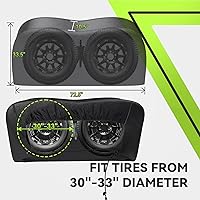 Vista 3 de RVMATE Fundas para neumáticos de RV, cubierta de rueda de doble eje (paquete de 2) se ajusta a neumáticos de 30"-33" de diámetro, cubiertas negras