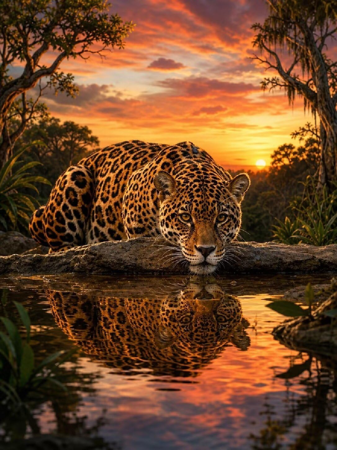 Diamentowe malowanie Leopard, kreatywne i relaksujące rzemiosło 60x80cm C8