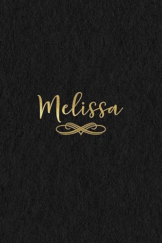 Melissa: Personalized Journal to Write In | Black Gold Custom