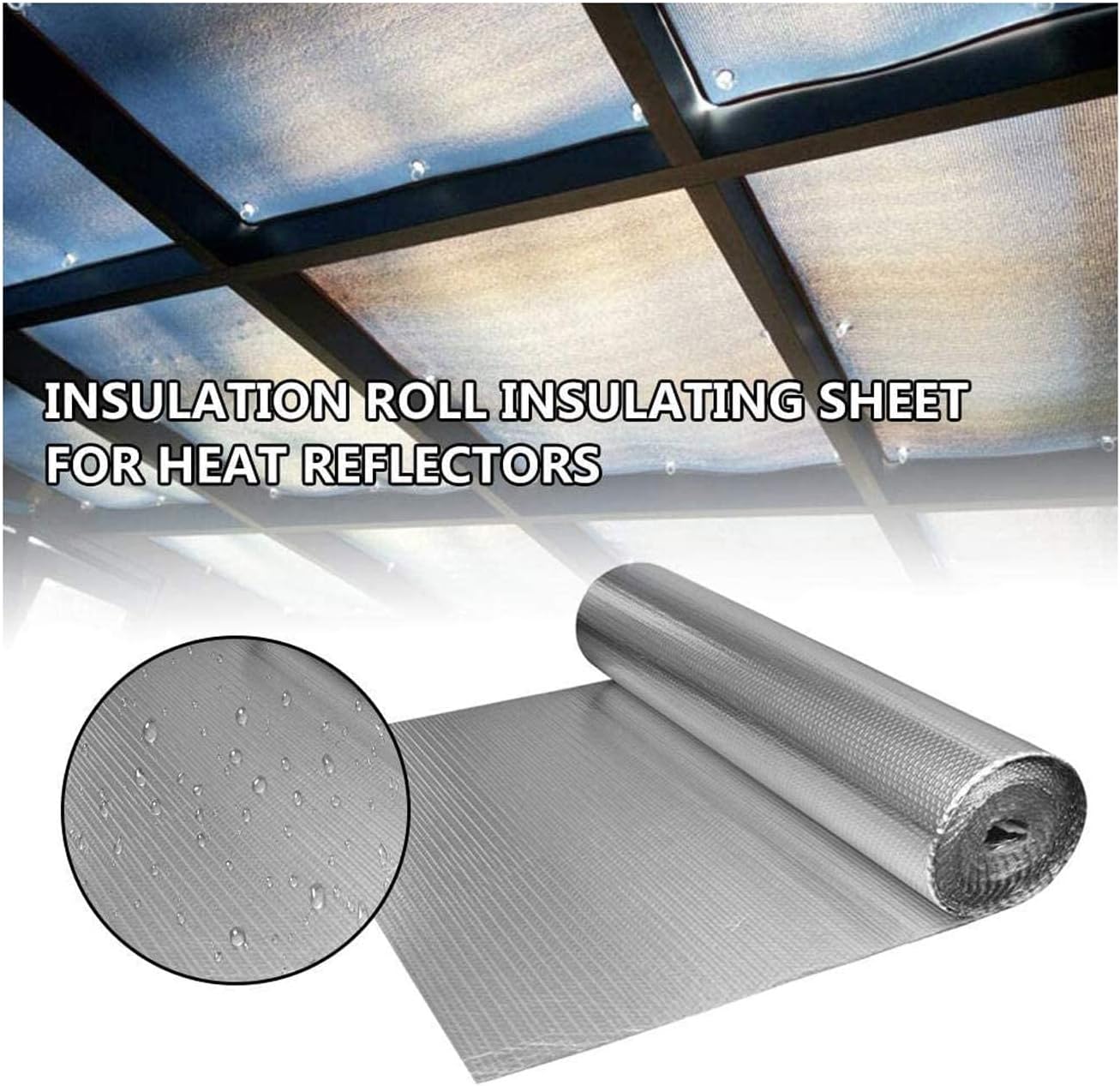 Heat insulation foil Reflective Insulation Roll, Foam Core Radiant Barrier, Thermal Foil Insulation, for Walls Floors Roofs Insulating Wrap Bubble Foil Insulation Radiator Insulation Foil S