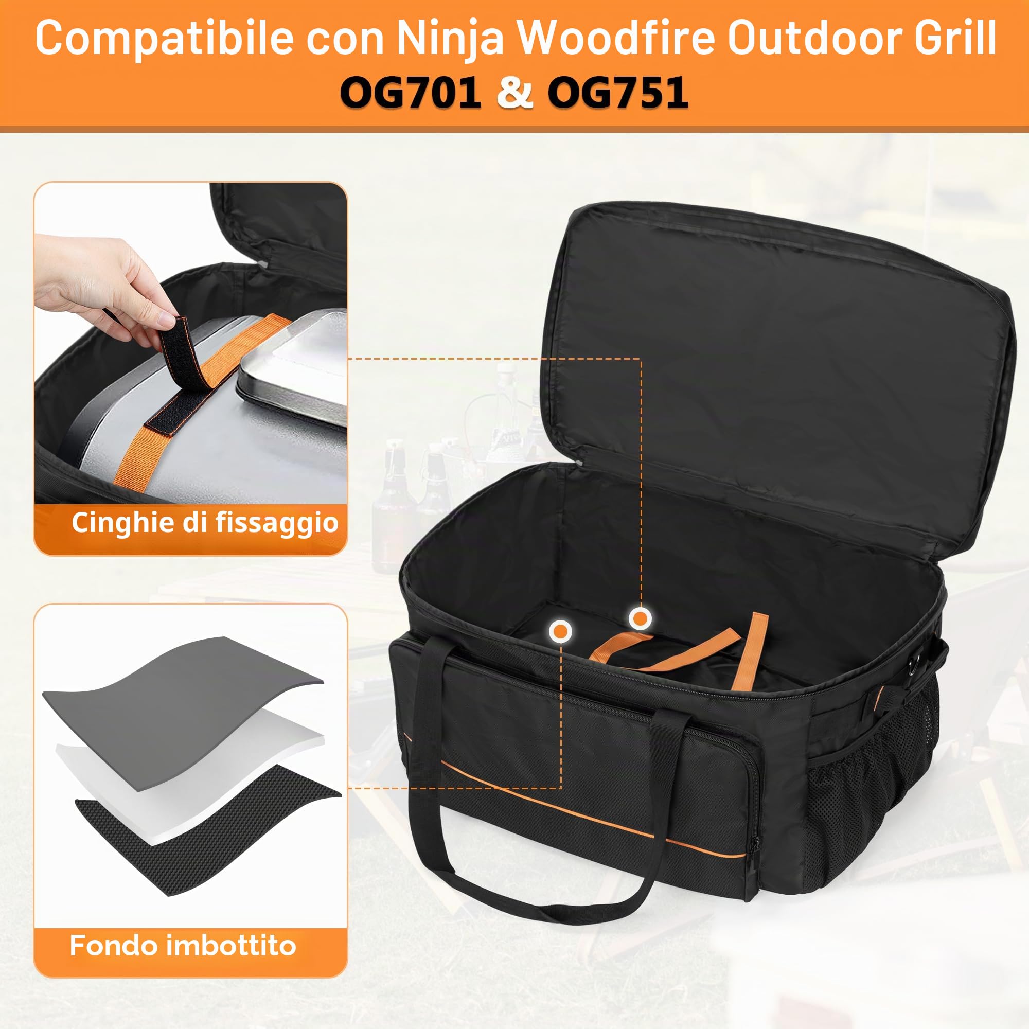 HODRANT Sacchetto per Griglia Compatibile con Ninja Woodfire Grill OG701 OG751