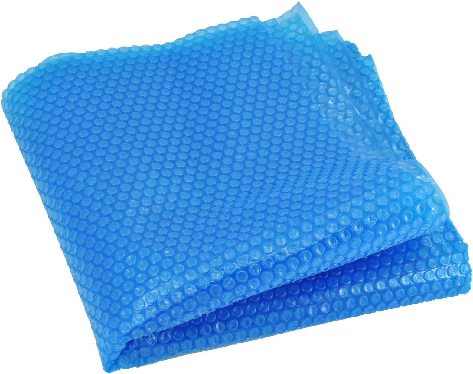 Gekufa Thermal Solar Blanket for Swimming Pool Heavy Duty 16 Mil 6ft x 6ft Floating Spa Blanket and Trimmable Hot Tub Bubble Insulating Cover for Hot Tubs Inground Pools Insulating Solar Heating, Blue