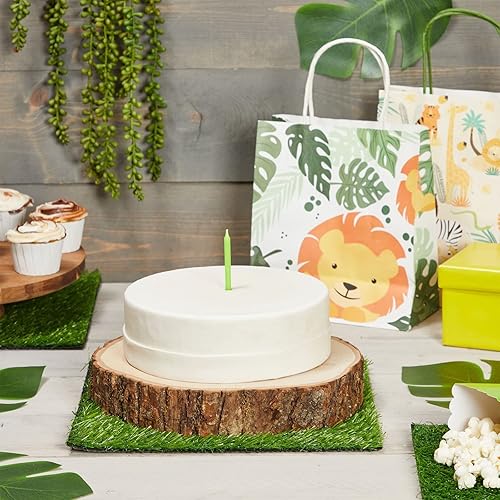 Miniatura 3 de Juvale Azulejos de césped artificial, paquete de 4, 12 x 12 pulgadas, 0.25 pulgadas de grosor, color verde, respaldo de agarre, textura suave como