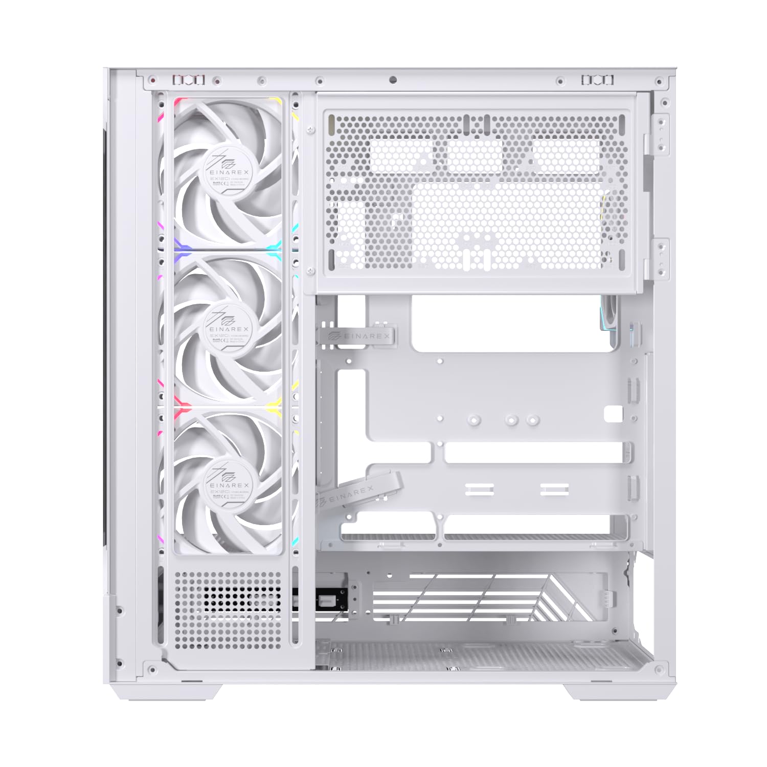 Prisma S800 RGB Caja de PC para Gaming, Soporte para 10 Ventiladores de 120mm, Refrigeración Líquida de 360mm (RGB Blanco)