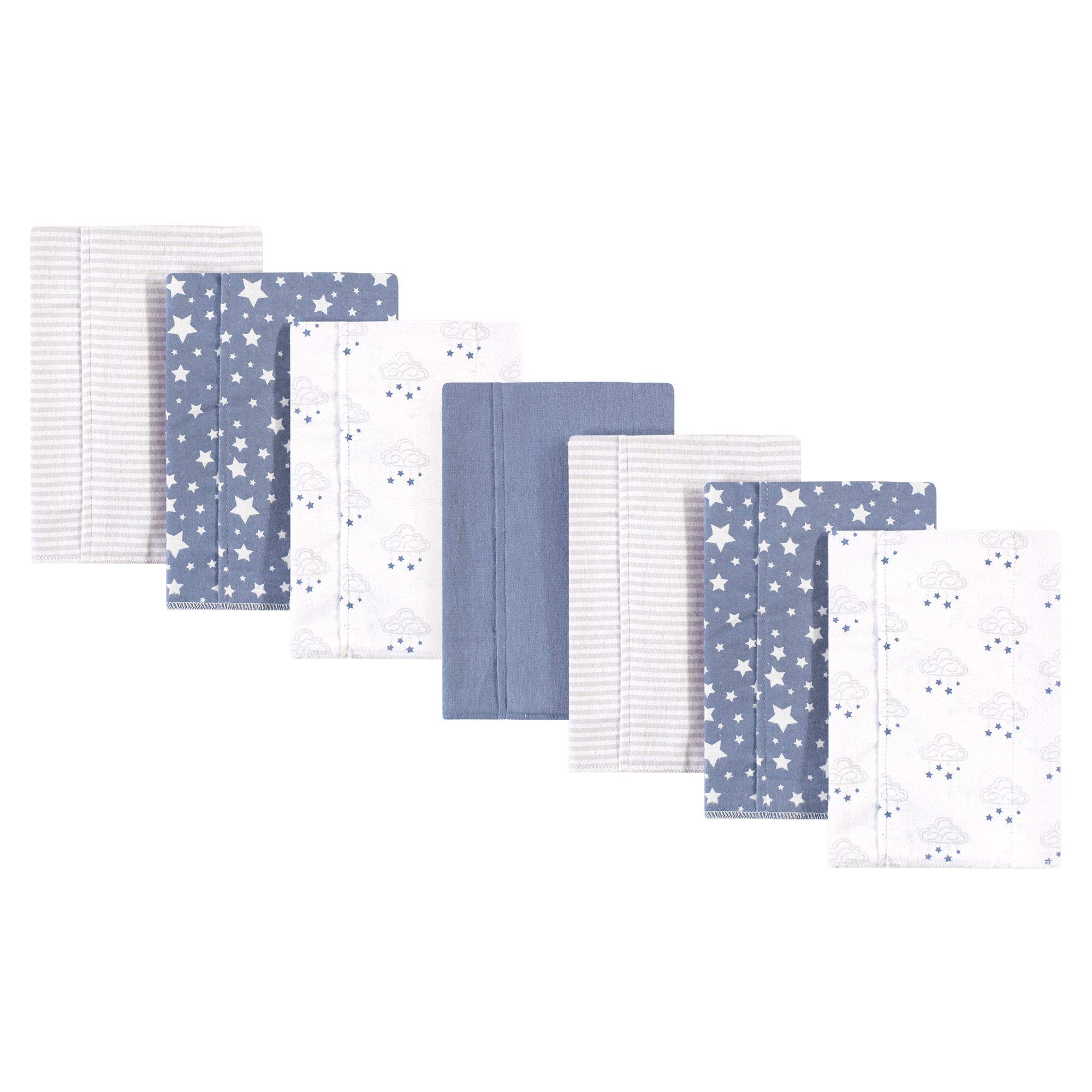 Hudson Baby - Paños de limpieza para lactancia, diseño unisex, en franela de algodón - azul - talla única