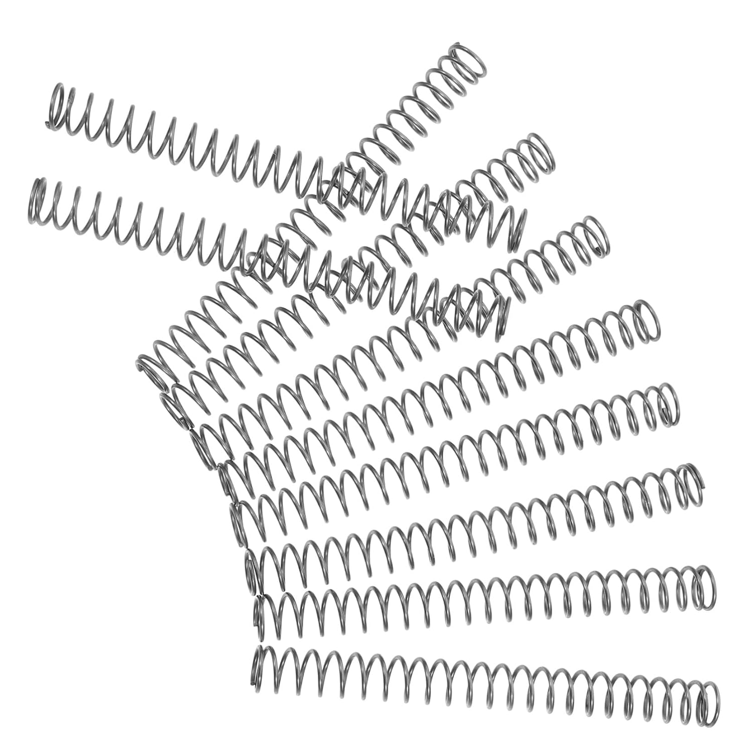 10pcs Compression Springs Wire Outer Iron Coil Springs for DIY Repairs Mechanical Projects Rust-Resistant Flexible Tension