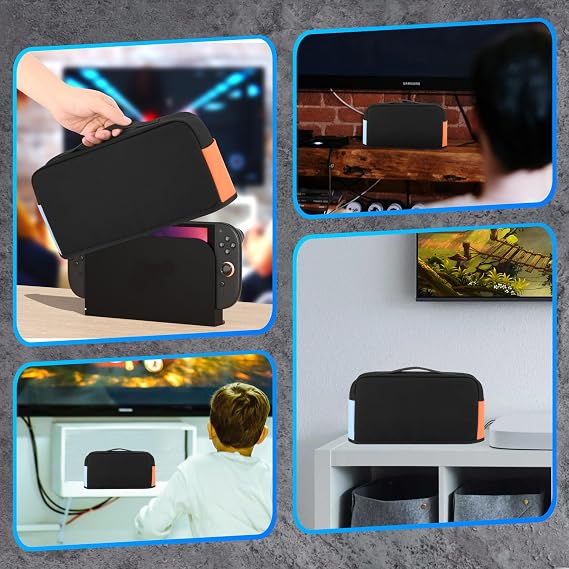 Dust Cover Compatible with Nintendo Switch 2 Dock, Soft Dock Cover Dust Guard Protector, Scratch Resistant Protective Case Sleeve for Switch 2 Dock, Splash-Proof & Ports Access