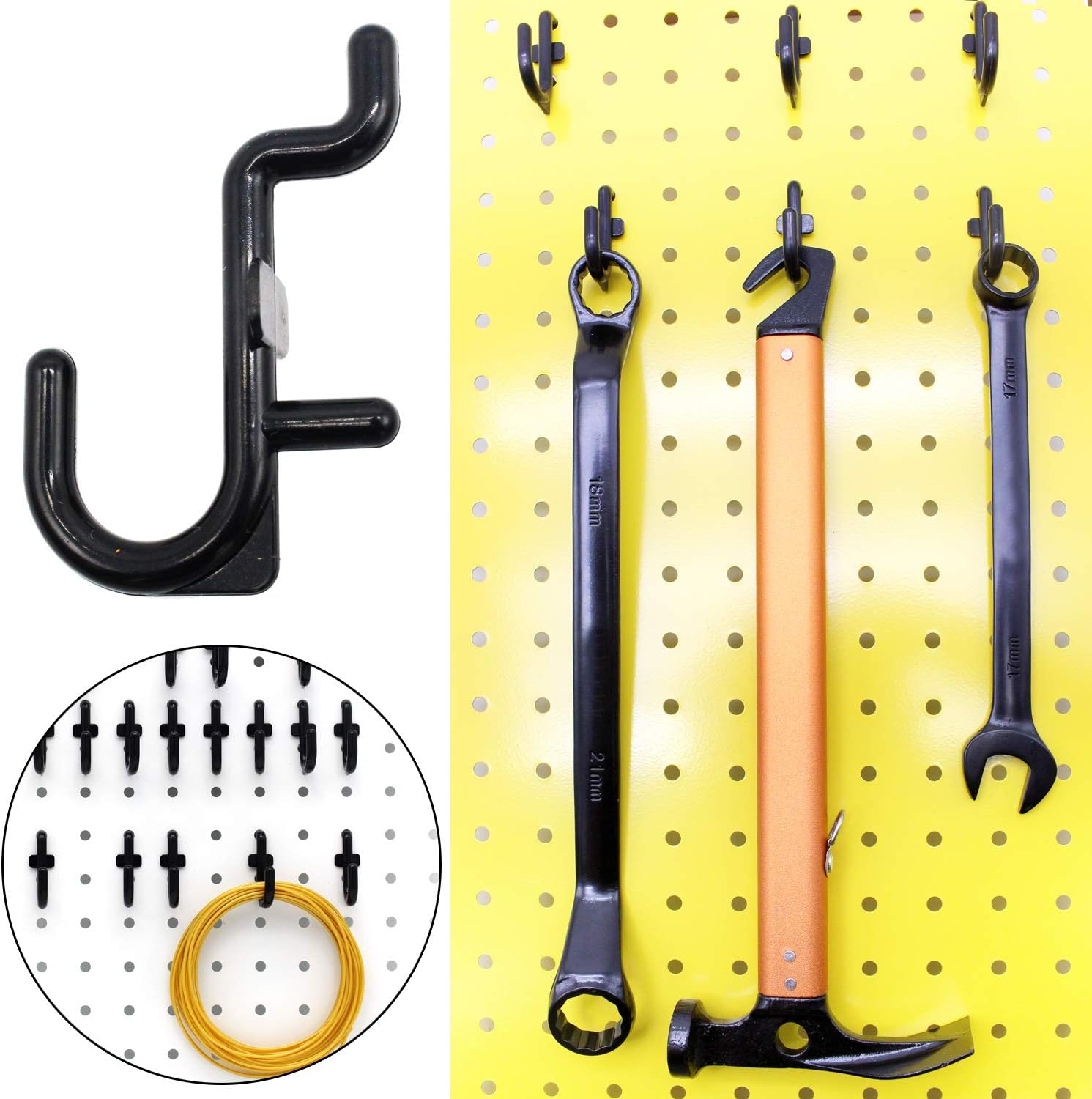 Lowest Price Pegboard Hooks -200 PK J Style for Peg Board Tool Organizer Peg Hook Accessories Yellow Color 🛒 Crazy Deals Pegboard Hooks -200 PK J Style for Peg Board Tool Organizer Peg Hook Accessories Yellow Color