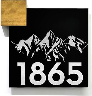 Modern Wall Hanging Sign - Black Aluminum (ACP) Fiber Laser Engraving - Cabin Sign - Mountain Decor - Mountain Sign - Rocky Peaks - Cottage