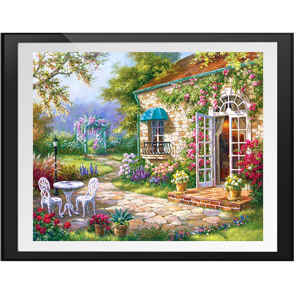 LEADINTOP ダイヤモンドアート セット 風景 40X30cm モザイクアート 全面貼り付け ダイヤモンド塗装 ダイアモンドビーズ 人気 ビーズアート ビーズ絵画 かわいい おしゃれ 大人 子供 DIY 手作り 手芸キット プレゼント 芸術品 装飾