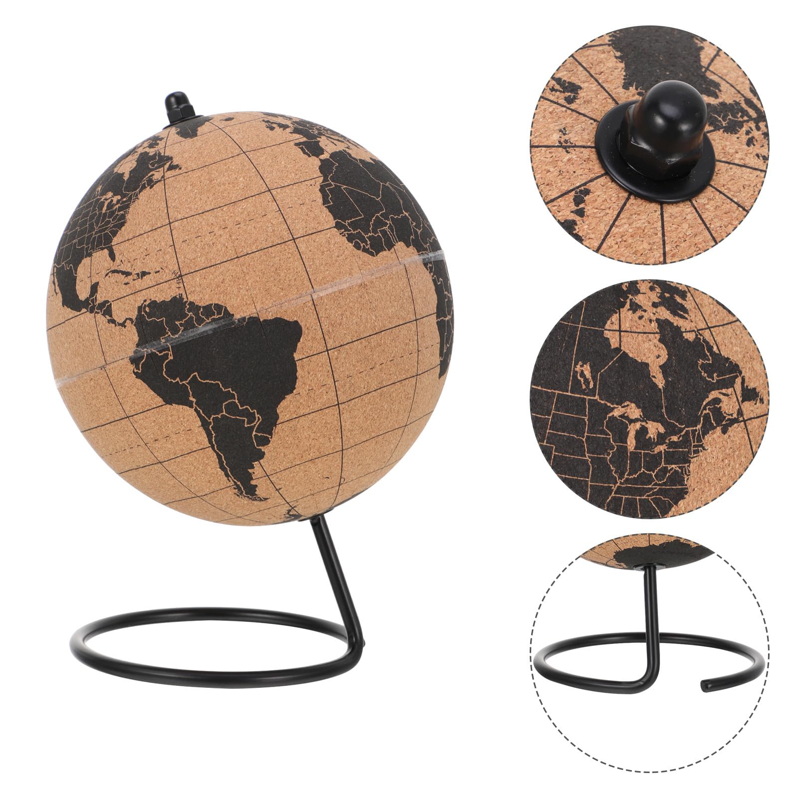 Terráqueo de Corcho Diseño Delicado y Ecológico Adecuado para de Oficina y Geografía para Escritorio