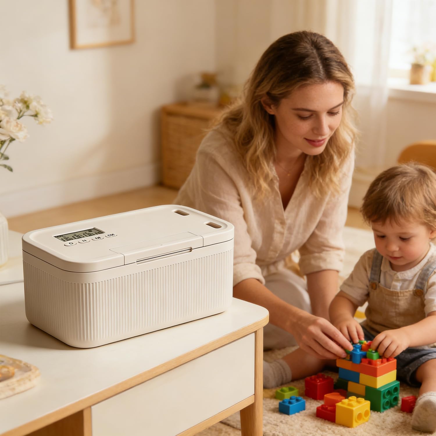 Handy Safe mit Zeitschloss, Abschließbare Box mit Timern, Selbstkontrolle Timer Schließfach für Handy Snacks, Alkohol oder andere unerwünschte Versuchungen Handy Gefängnis für Arbeit & Kinder (Weiß)