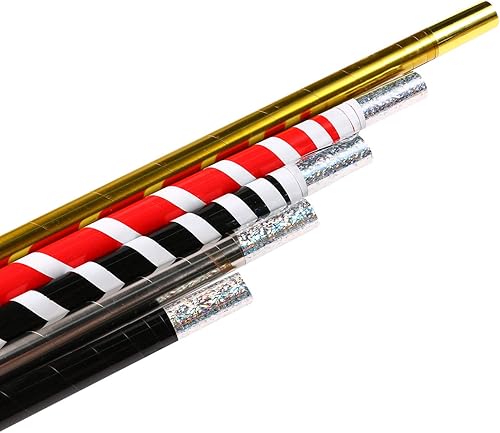 Miniatura 7 de BULINGNA Varita mágica de metal extensible de acero inoxidable para espectáculo de escenario mago, accesorios de truco de magia (oro, 3.6 ft)