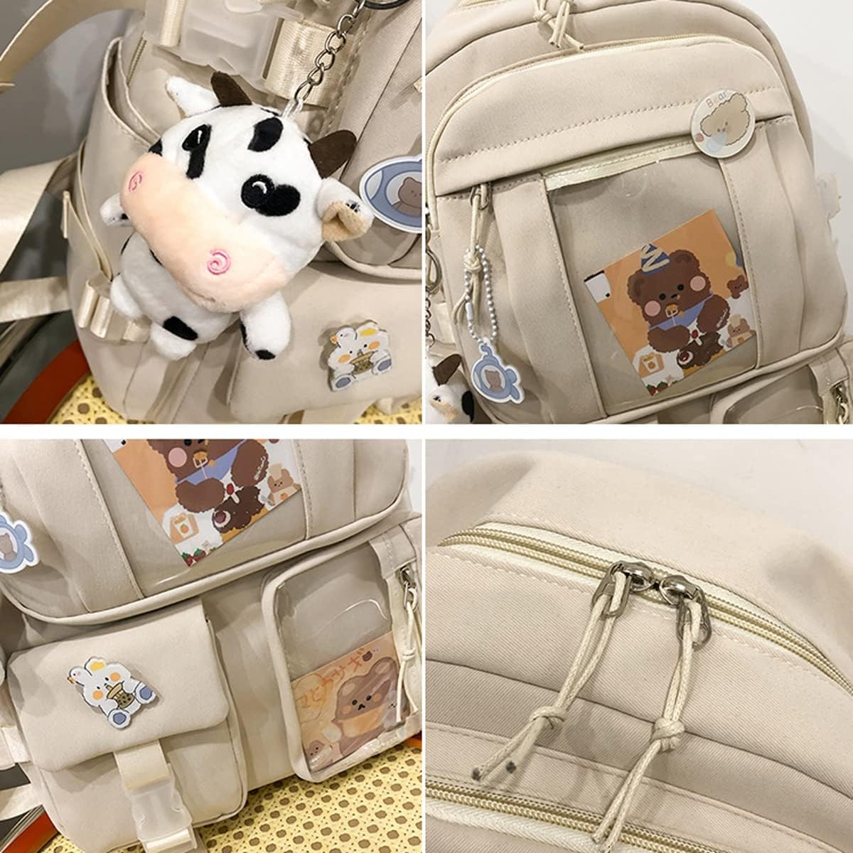 Eagerrich Cute Aesthetic Kawaii Backpack for Teen Girls School image 3