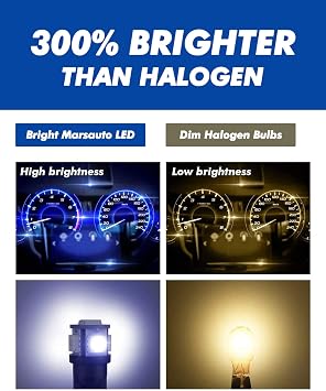 Marsauto 194 LED Bulb Blue 168 T10 2825 5SMD No Polarity Replacement Bulbs for Car Dome Map Door Courtesy License Plate Dashboard Lights Lamp 12V