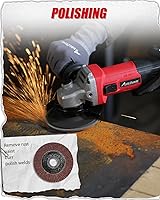 Vista 5 de AVID POWER Amoladora angular, herramientas eléctricas de molienda y corte de 7.5 amperios de 4-1/2 pulgadas con ruedas de molienda y corte, disco