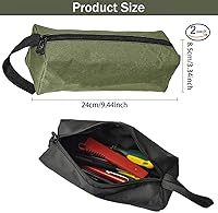 Vista 2 de Tool Pouch Bag 2 Pcs Canvas Tool Pouch,Multi-Purpose Tool Bags, Multi-Purpose Small Zipper Tool Pouchs,Screwdriver Tool Bag Set for Organizer