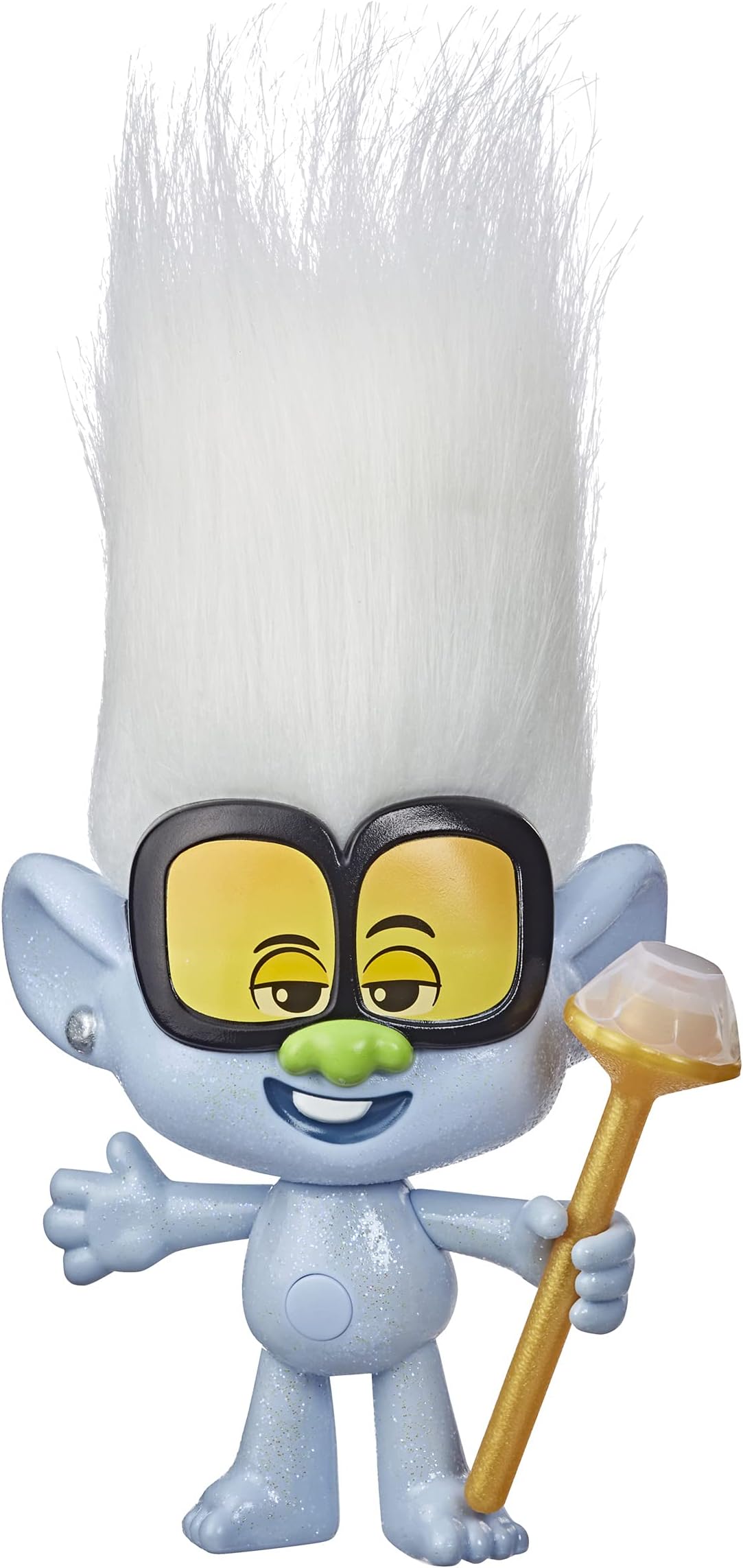 DREAMWORKS TROLLS World Tour Rappin' Tiny Diamond Doll with Scepter and Fun Hair, Inspired World Tour, Toy for Girls 4 Years and Up