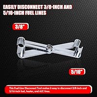 Vista 4 de Herramienta de desconexión de línea de combustible de tijera para 3/8 pulgadas y 5/16 pulgadas, fácil separación de accesorios